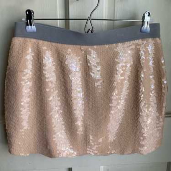 NWT BCBG Max Azria Peach Sequin Michaela Skirt - Size XS - Picture 4 of 6